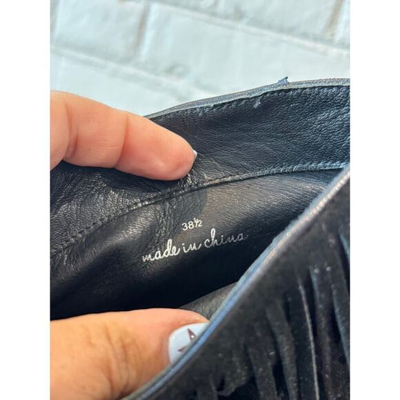 Anthropologie Joie Makena Suede Fringe Booties 38.5 - Picture 7 of 7